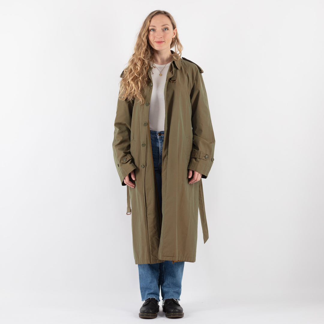 Vintage 70's Women Trench Coat in GreenV9354