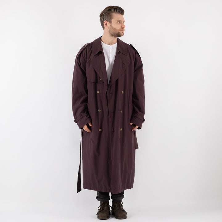 Vintage 70's Men Trench Coat in PurpleZ806