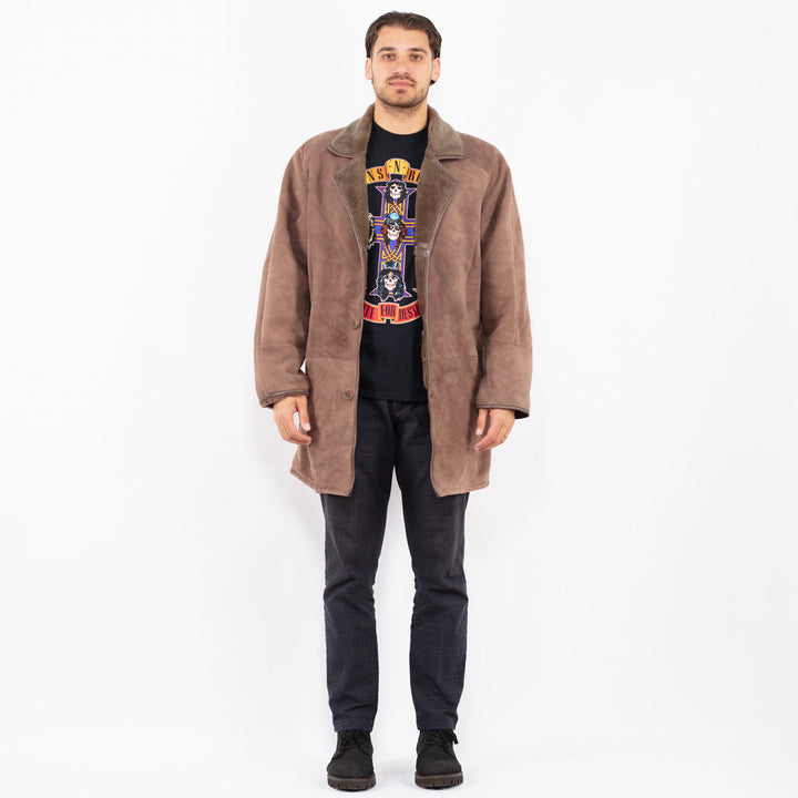 Vintage 90's Men Sheepskin in BrownZ2383
