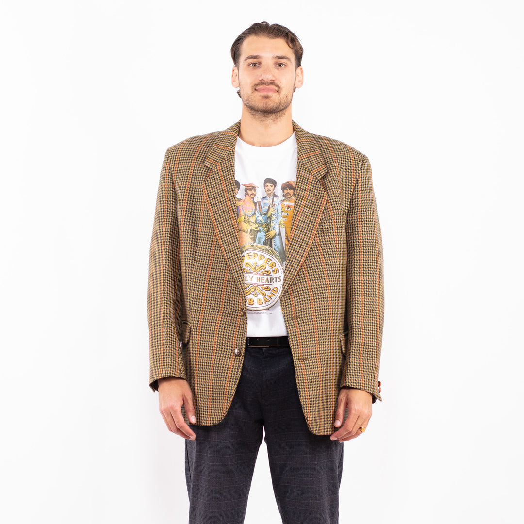 Vintage 70's Men Wool Blazer Jacket in MultiZ2185