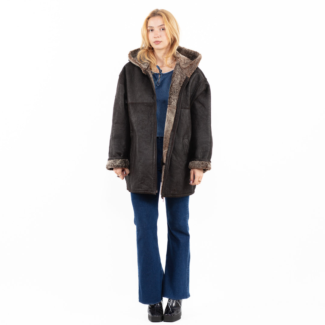 Vintage 90's Women Sheepskin in BrownA0070