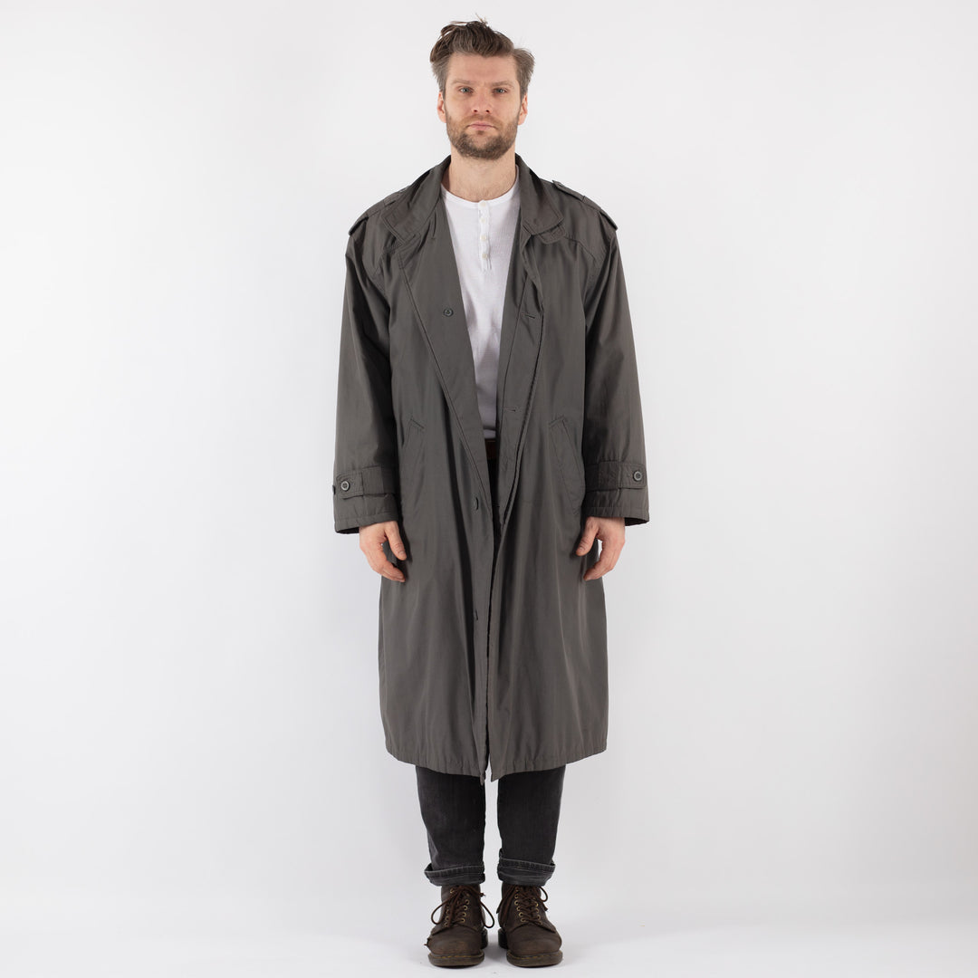Vintage 70's Men Trench in GrayZ809