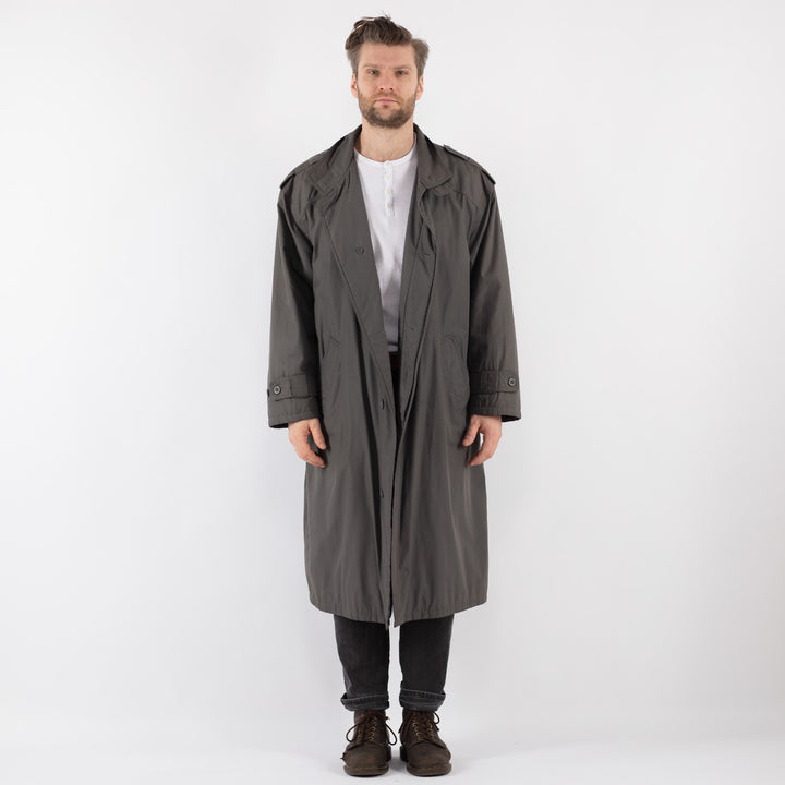Vintage 70's Men Trench in GrayZ809