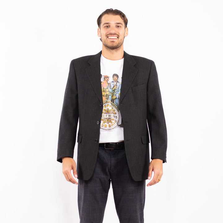 Vintage 90's Men Wool Blazer in GrayZ2189