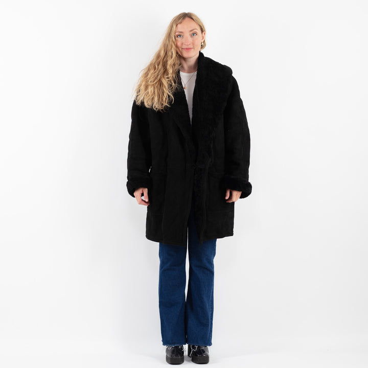 Vintage 90's Women Sheepskin in BlackV9882