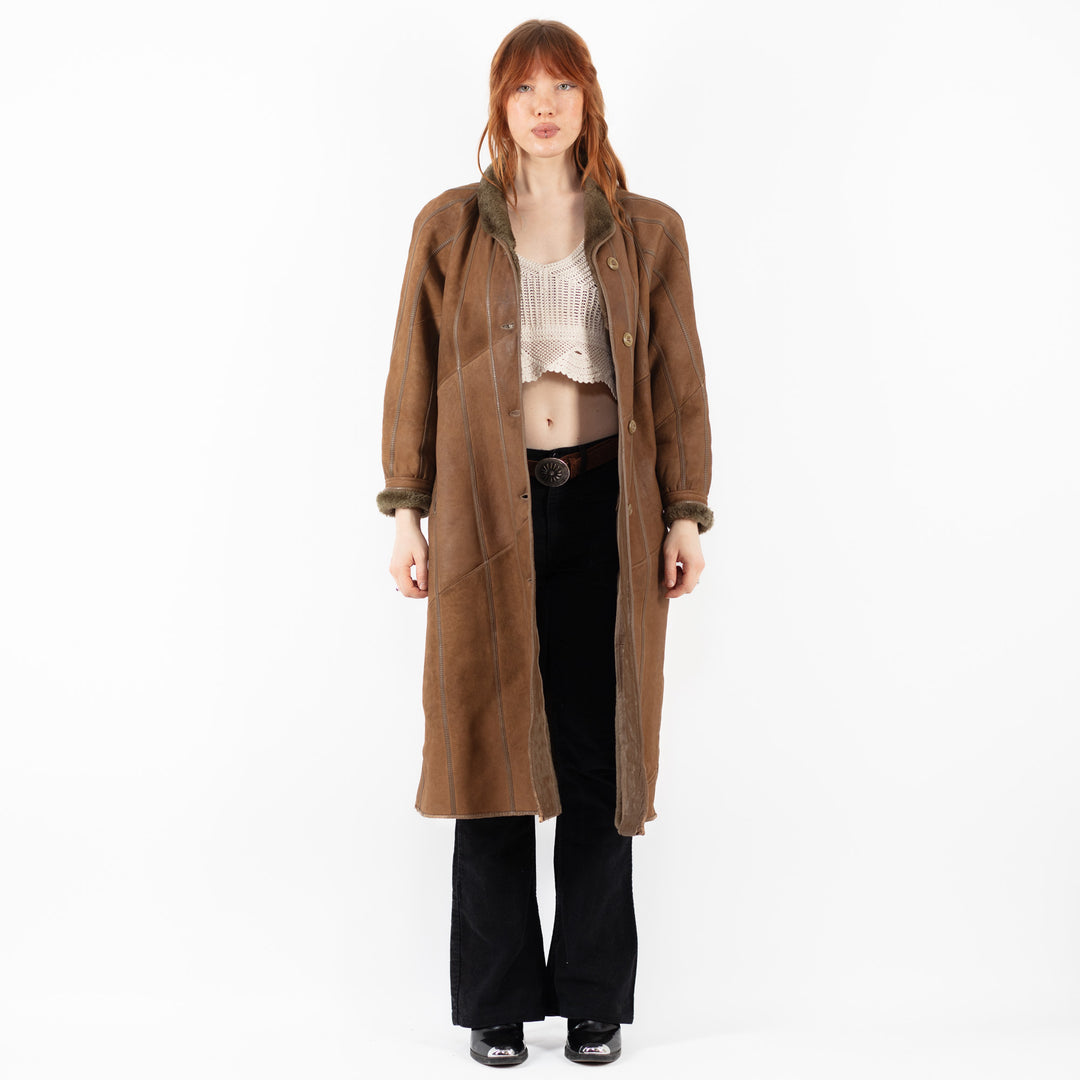 Vintage 80's Women Sheepskin in BrownV9781