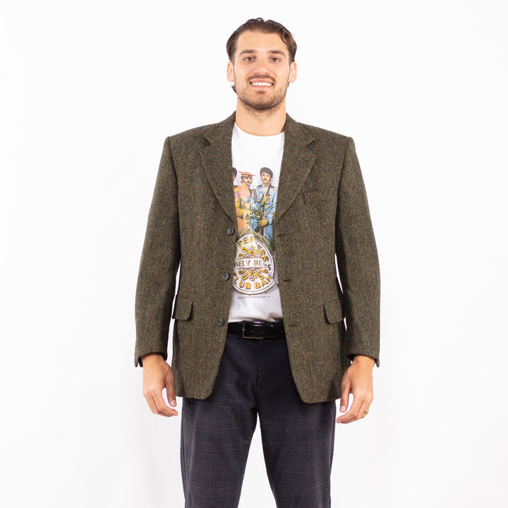 Vintage 90's Men Harris Tweed Jacket in GreenZ2197