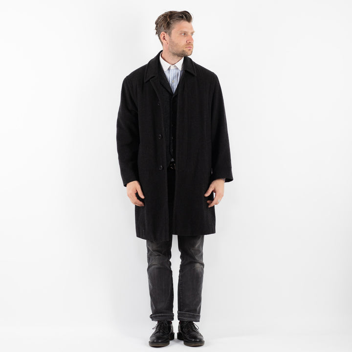 Vintage 90's Men Wool Blend Coat in GrayZ1765