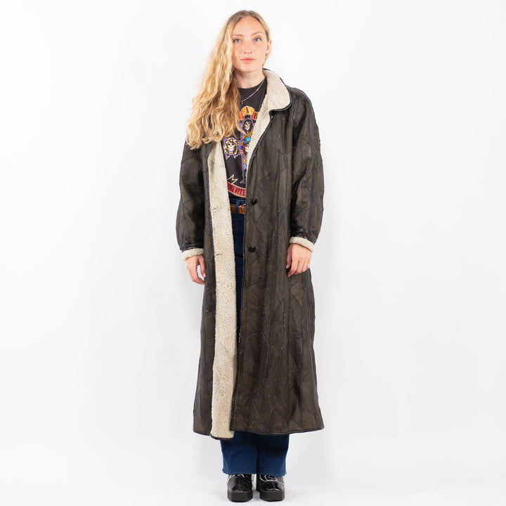 Vintage 90's Women Sheepskin in BrownA0394