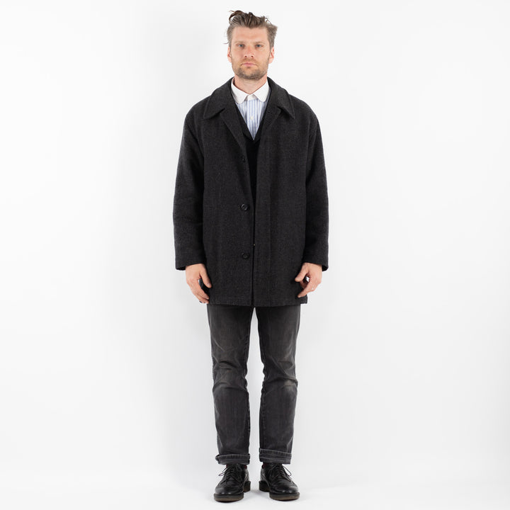 Vintage 90's Men Wool Blend Coat in GrayZ1766