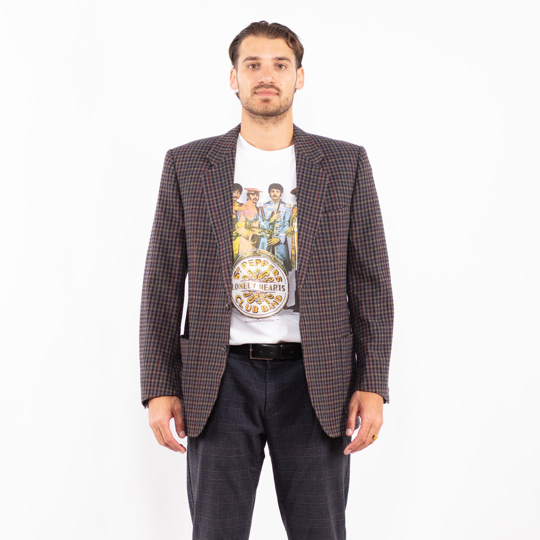 Vintage 70's Men Wool Blazer Jacket in MultiZ2202