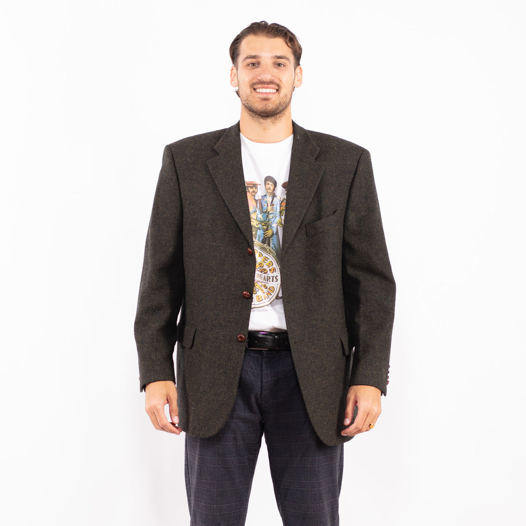 Vintage 90's Men Harris Tweed Jacket in GreenZ2204