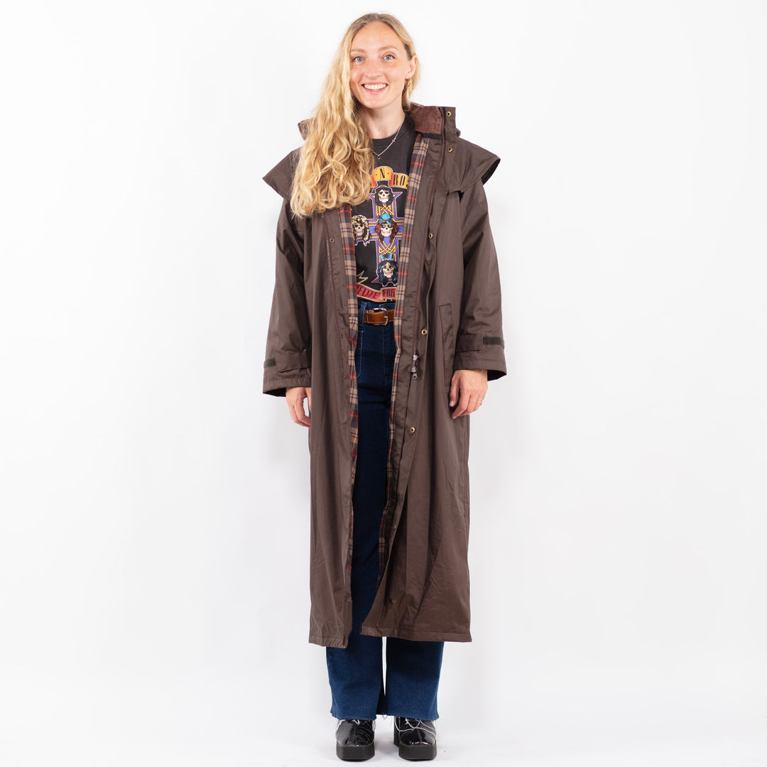 Vintage 00's Women Trench Coat in Brown