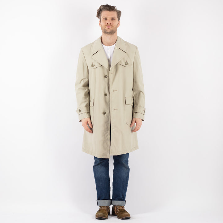 Vintage 70's Men Trench Coat in BeigeZ1225