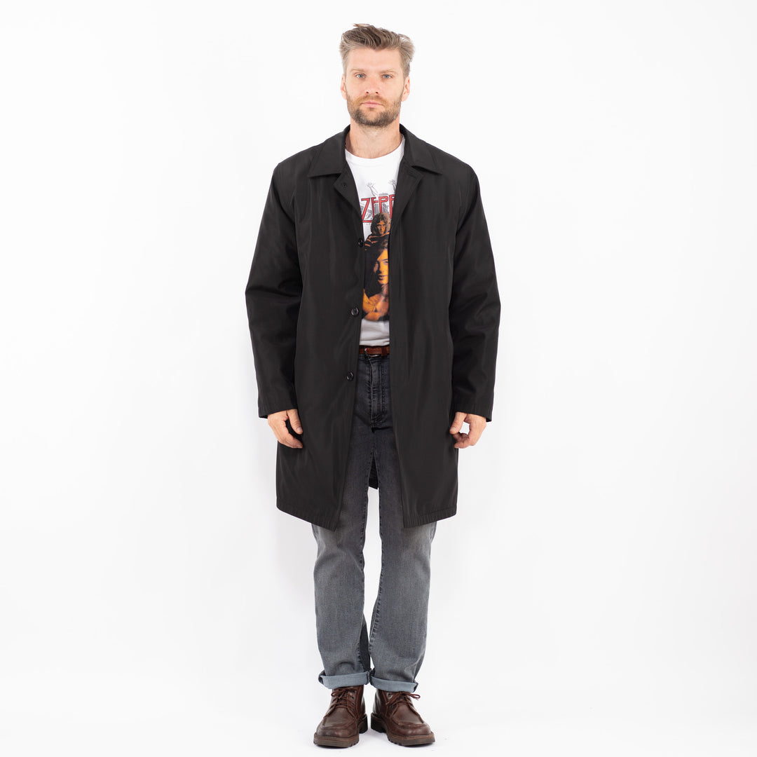 Vintage 90's Men Mac Coat in BlackZ2313