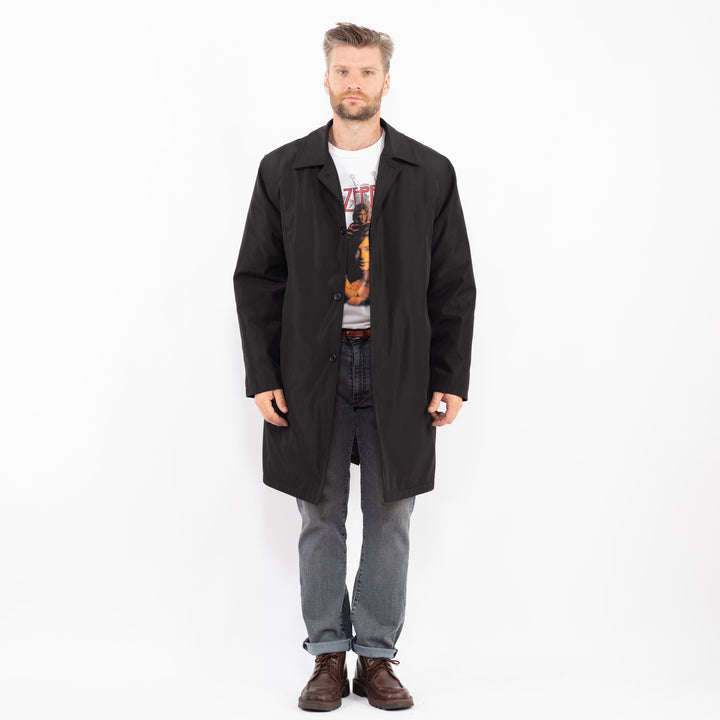 Vintage 90's Men Mac Coat in BlackZ2313