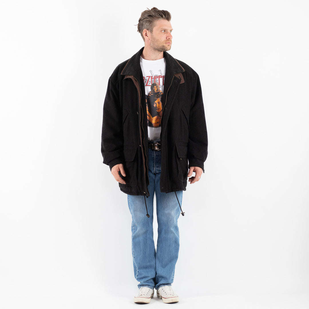 Vintage 90's Men Wool Blend Jacket in GrayZ1770