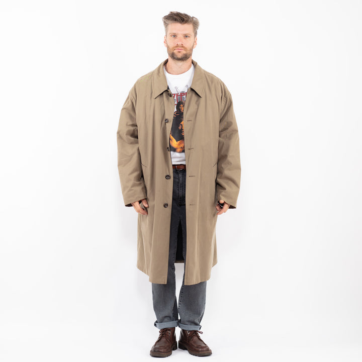 Vintage 90's Men Mac Coat in BeigeZ2314