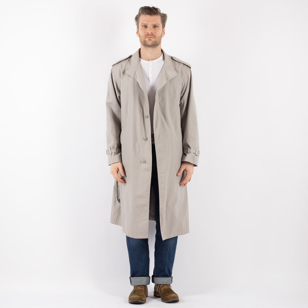 Vintage 70's Men Trench Coat in GrayZ1228