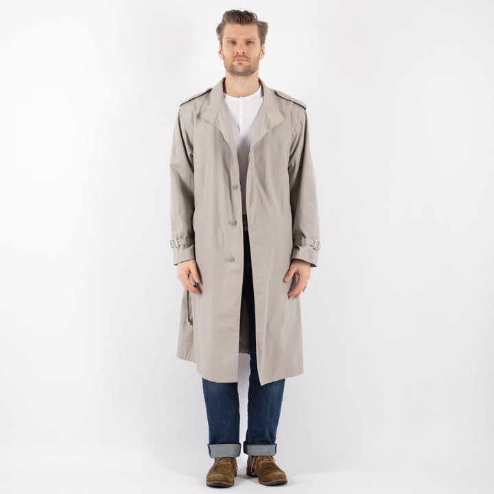 Vintage 70's Men Trench Coat in GrayZ1228