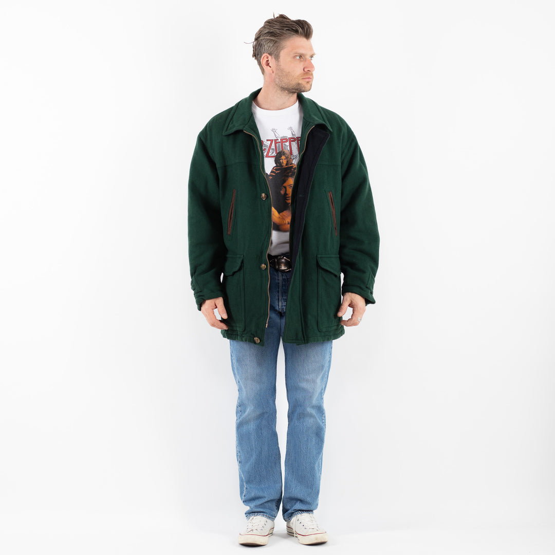 Vintage 90's Men Wool Blend Jacket in GreenZ1774
