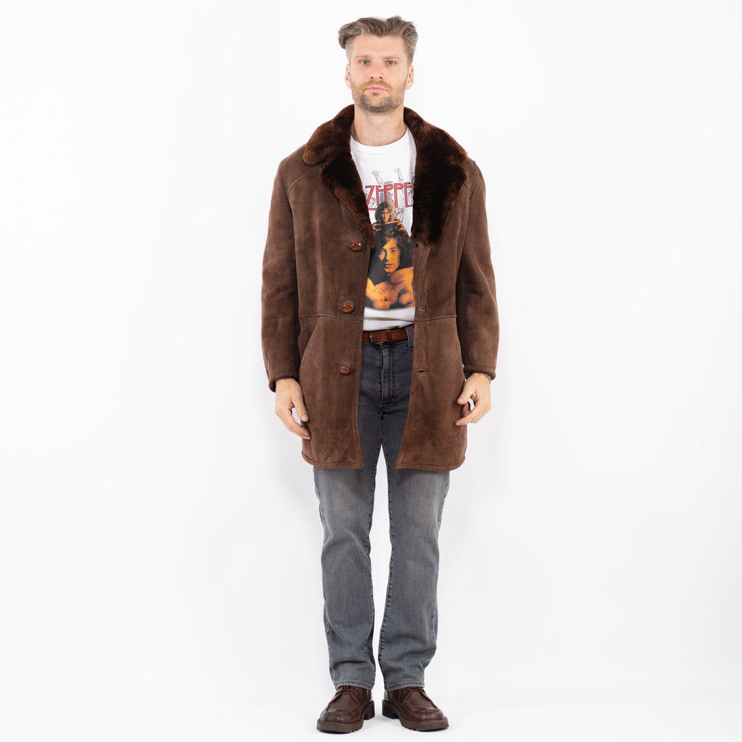Vintage 70's Men Sheepskin in BrownZ2099