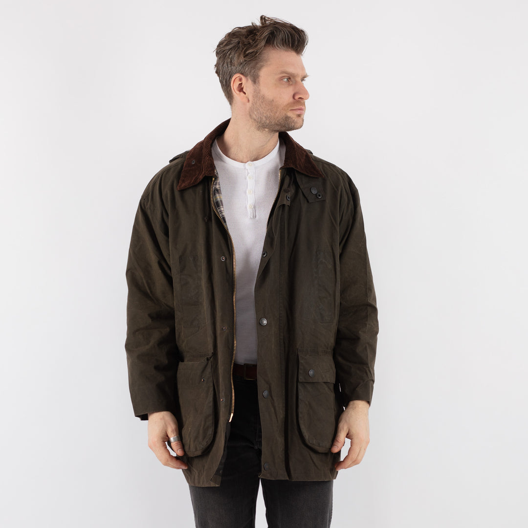 Vintage 00's Men Waxed Canvas Jacket in Z686