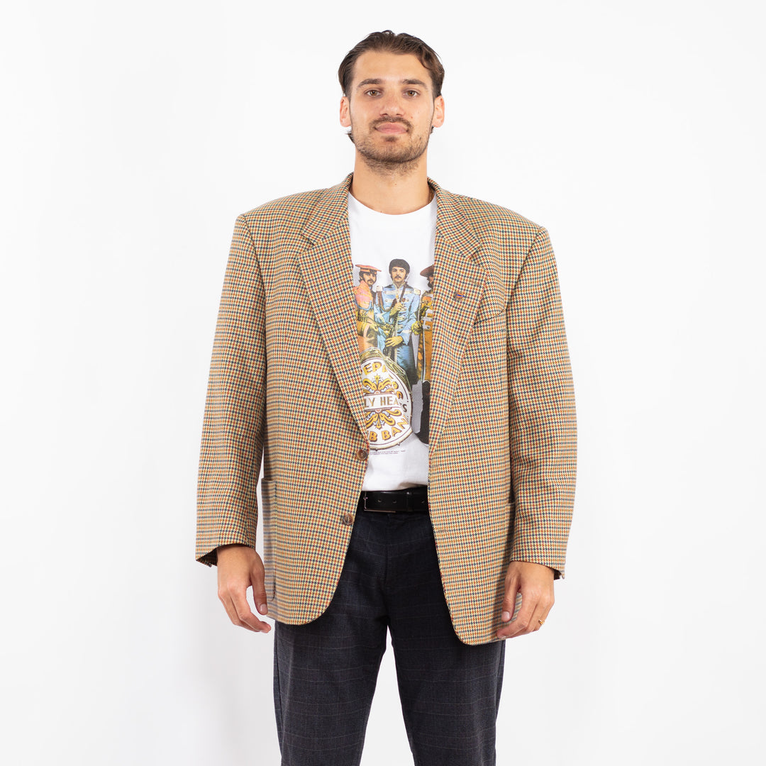 Vintage 70's Men Wool Blend Blazer Jacket in MultiZ2223