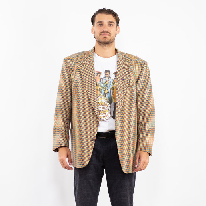 Vintage 70's Men Wool Blend Blazer Jacket in MultiZ2223