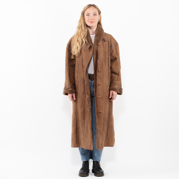 Vintage 90's Women Sheepskin in BrownA0315