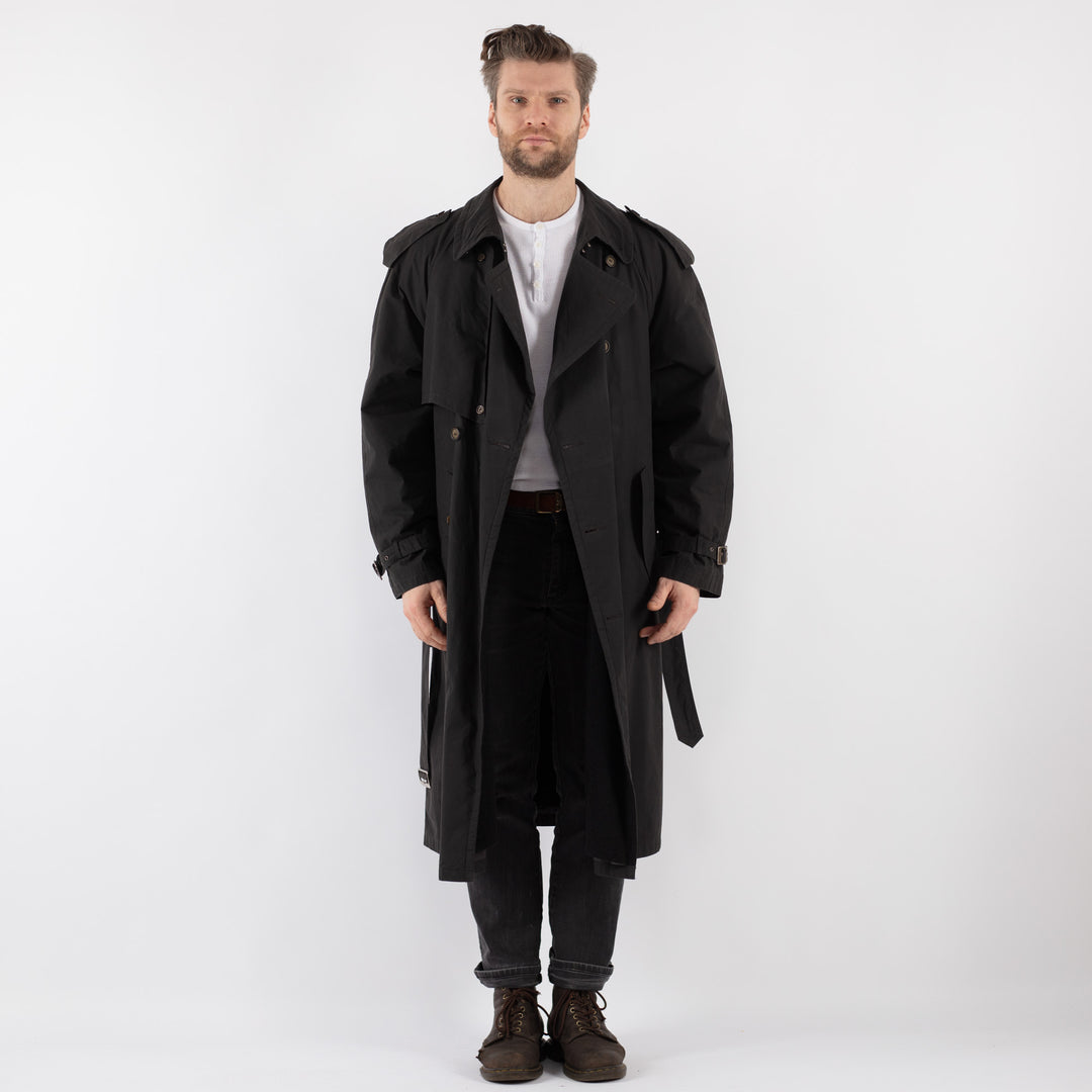 Vintage 90's Men Trench in GrayZ827