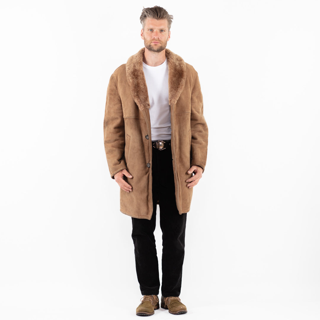 Vintage 70's Men Sheepskin in BeigeZ1887