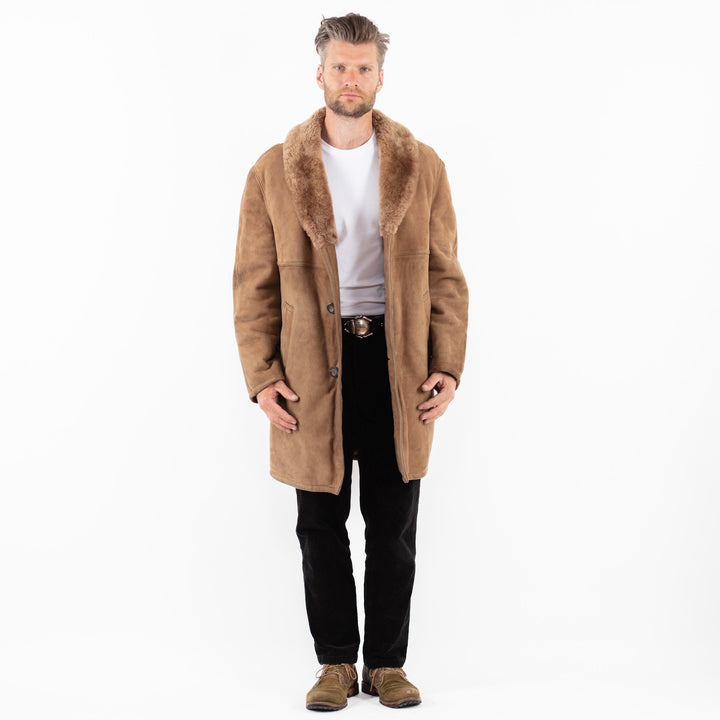 Vintage 70's Men Sheepskin in BeigeZ1887