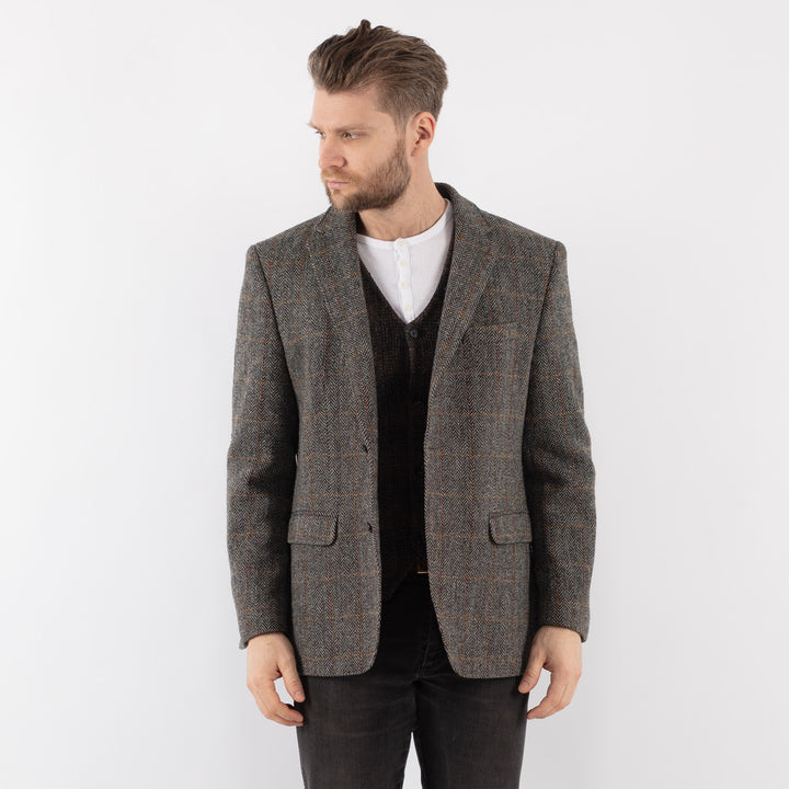 Vintage 00's Men Harris Tweed Jacket in GrayZ981