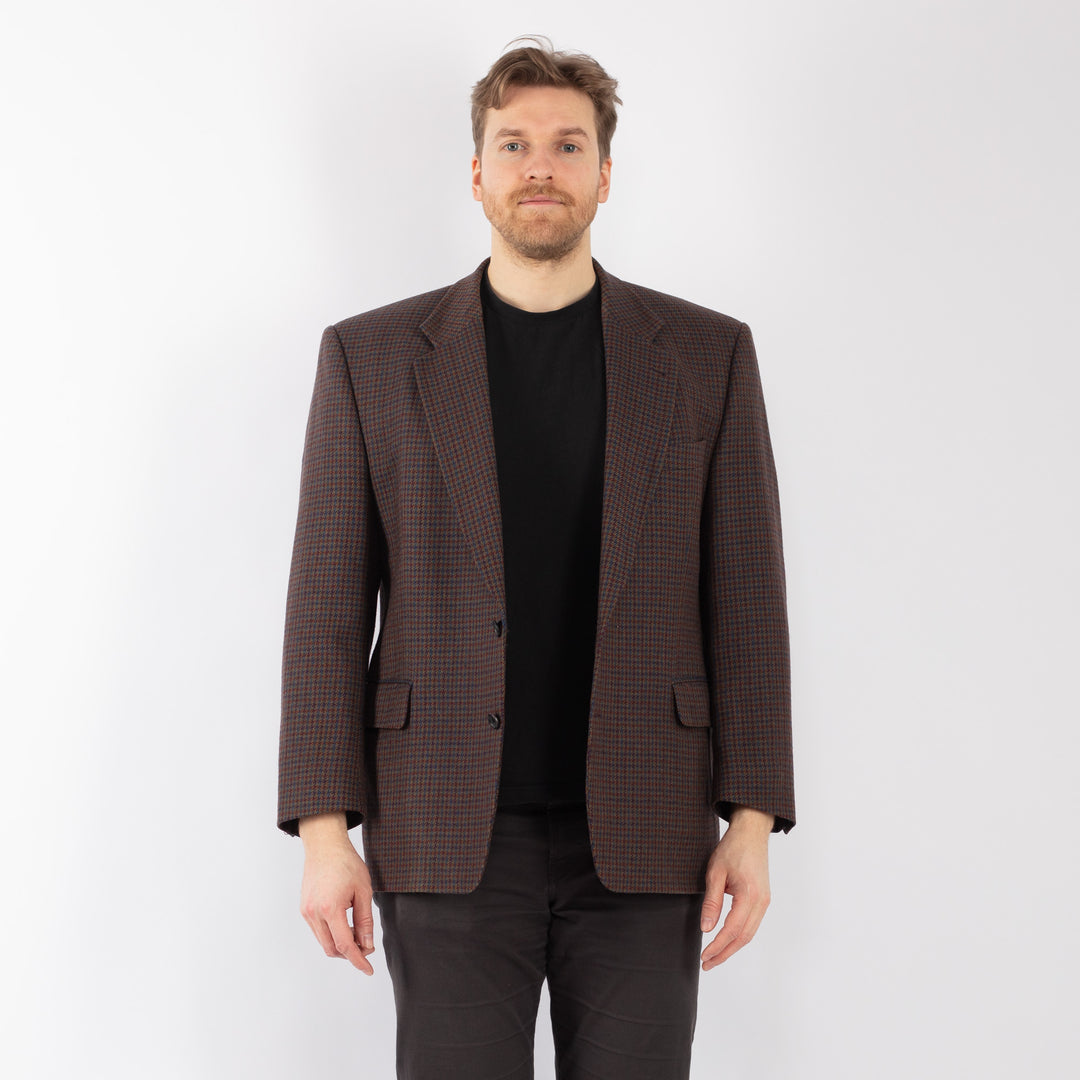 Vintage 70's Men Wool Blazer Jacket in MultiZ1321