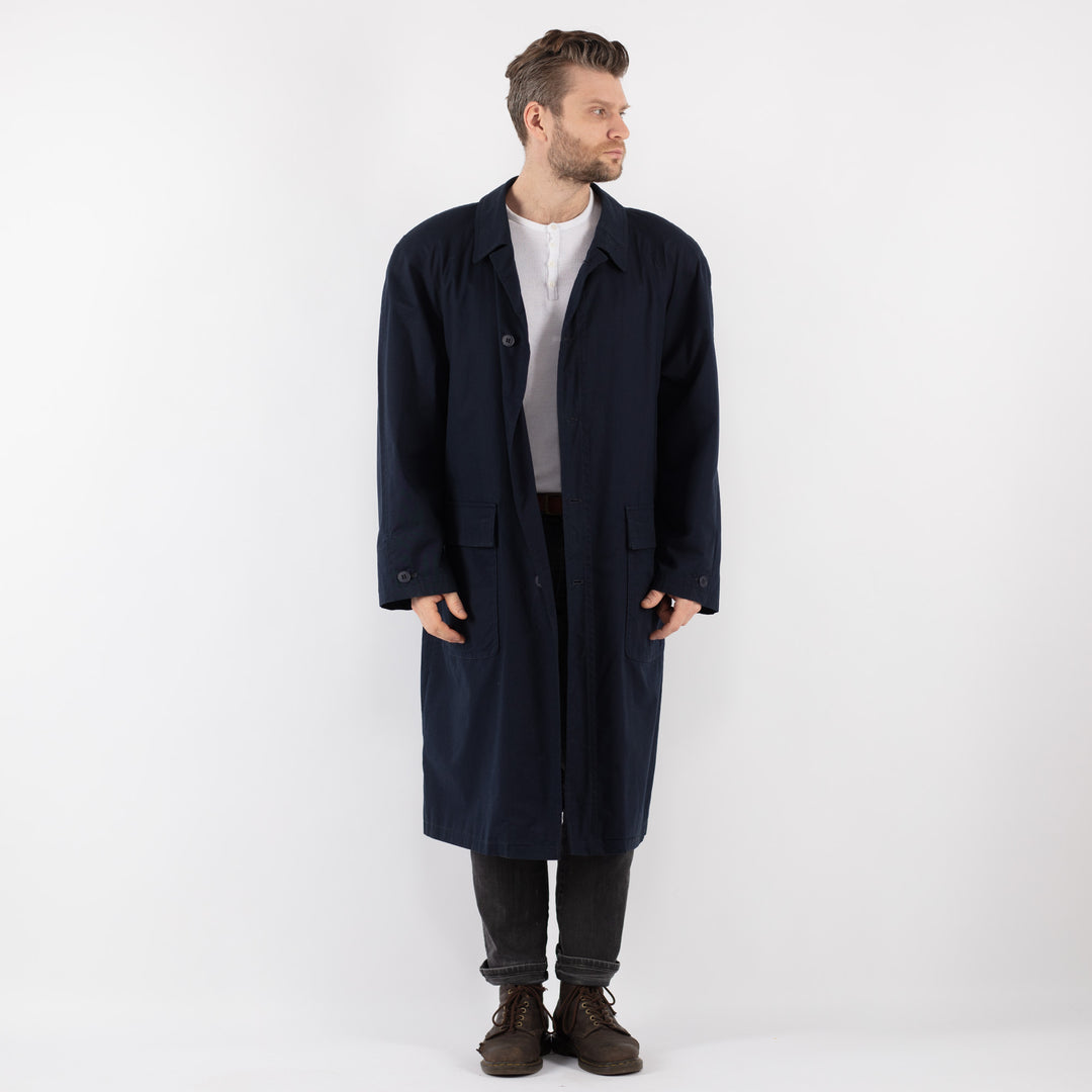 Vintage 70's Men Mac Coat in BlueZ835