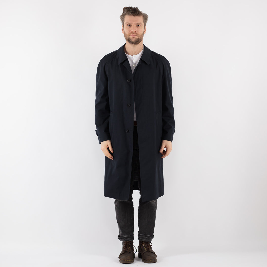 Vintage 70's Men Mac Coat in BlueZ836