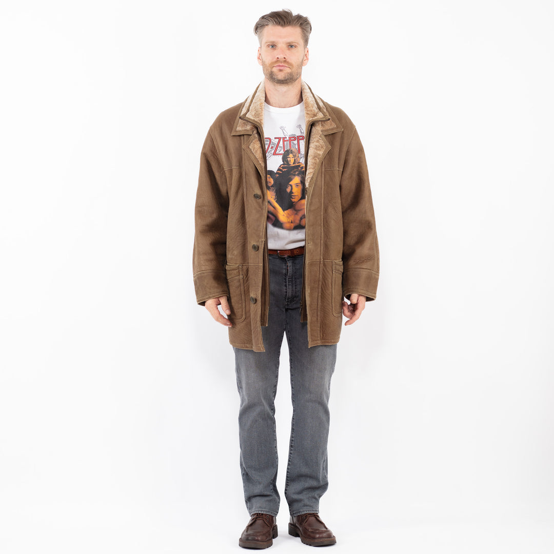 Vintage 90's Men Sheepskin in BrownZ2123