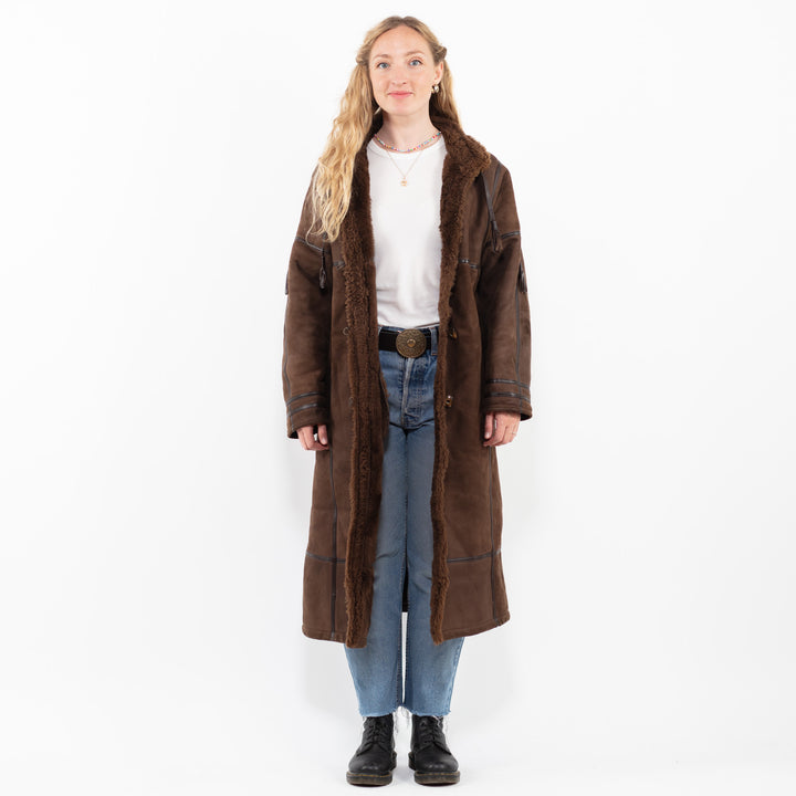 Vintage 80's Women Sheepskin in BrownA0332