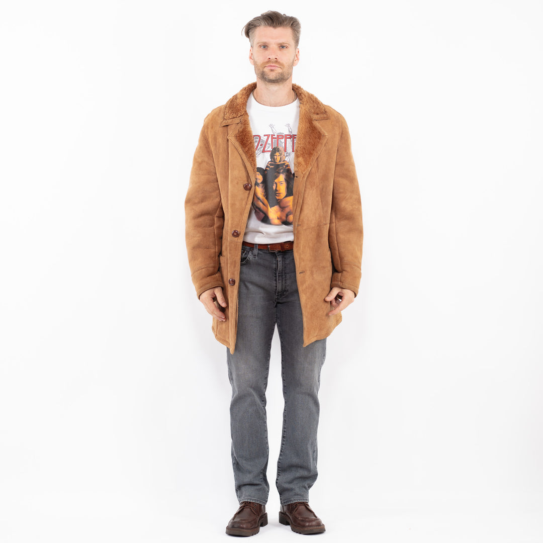 Vintage 80's Men Sheepskin in BrownZ2126