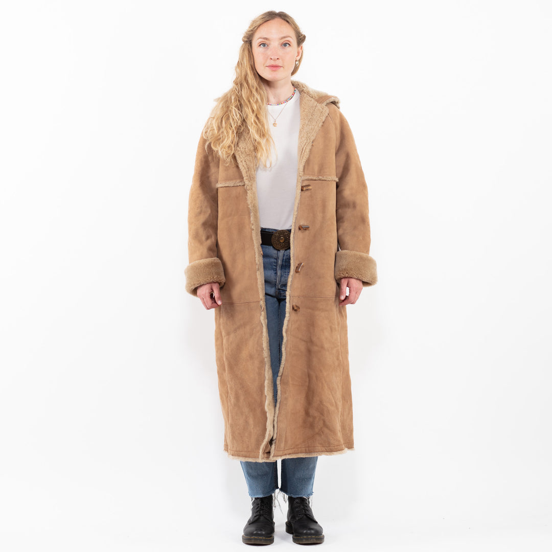 Vintage 80's Women Sheepskin in BeigeA0336