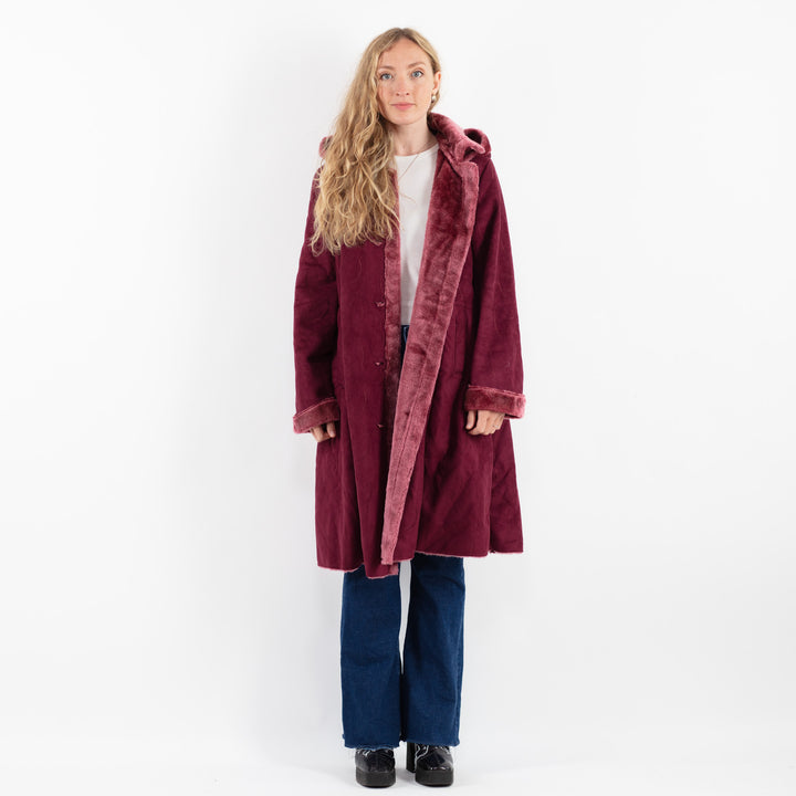 Vintage 00's Women Faux Sheepskin in PurpleV9937