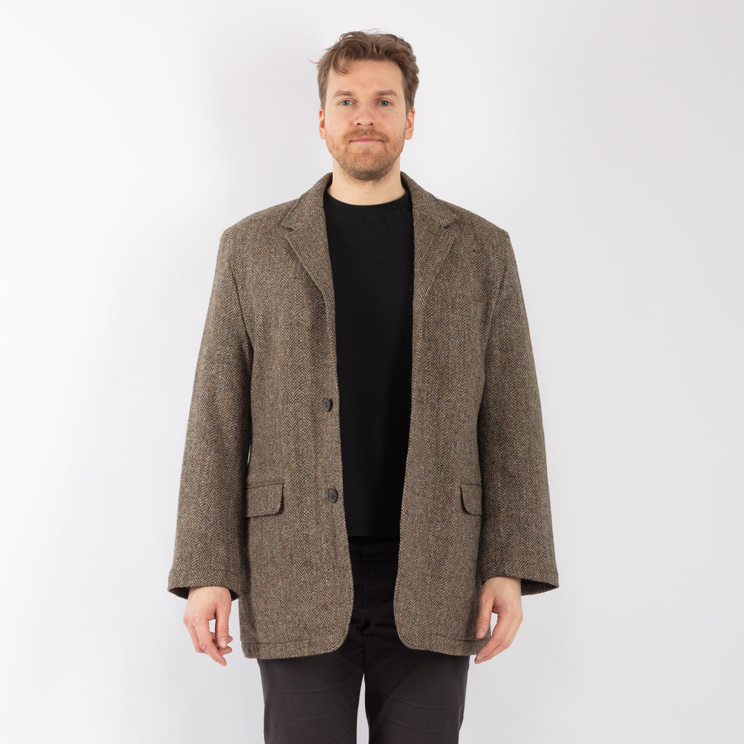 Vintage 90's Men Harris Tweed Jacket in BeigeZ1335