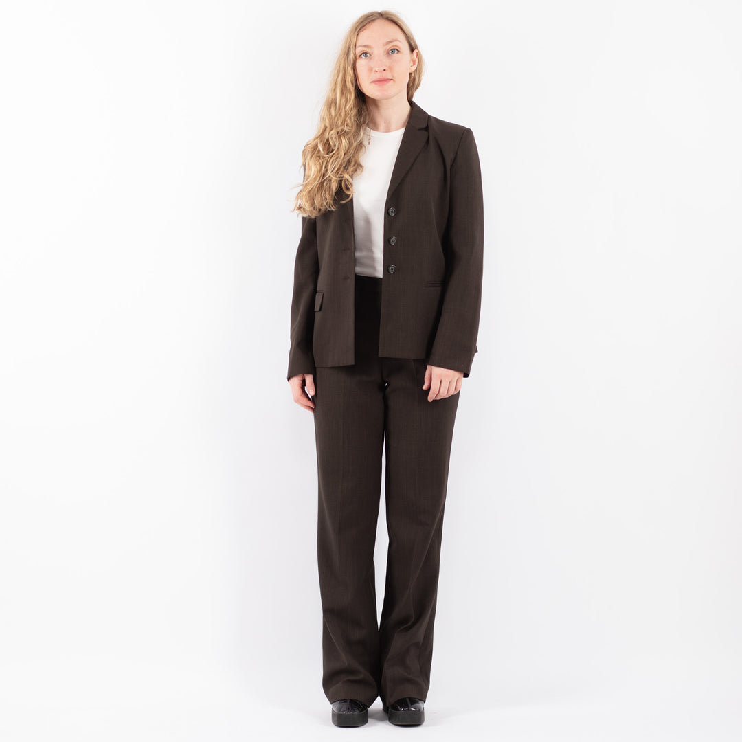 Vintage 90's Women Pantsuit in Brown