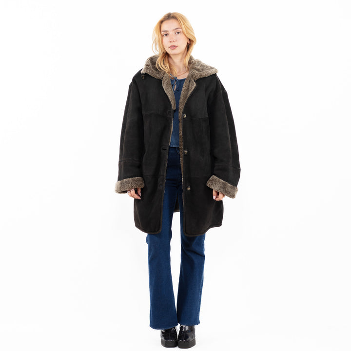 Vintage 90's Women Sheepskin in BlackA0134