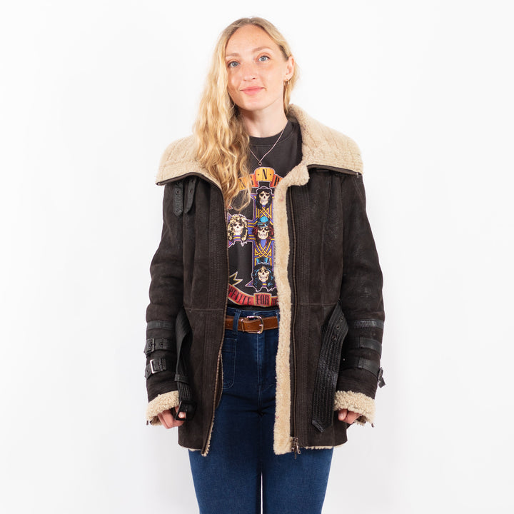 Vintage 00's Women Sheepskin in BrownA0447