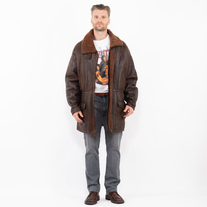 Vintage 80's Men Sheepskin in BrownZ2138
