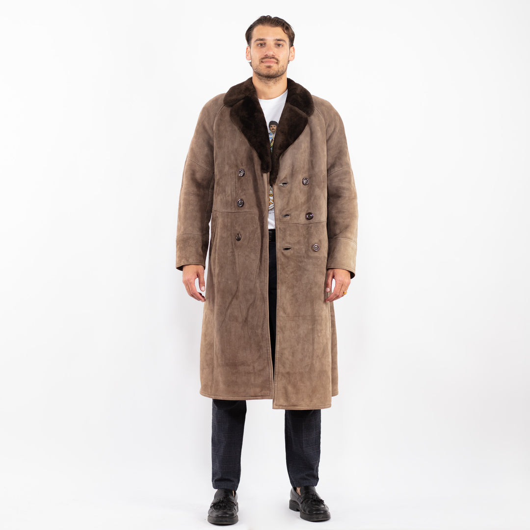 Vintage 70's Men Sheepskin Coat in BeigeZ2255