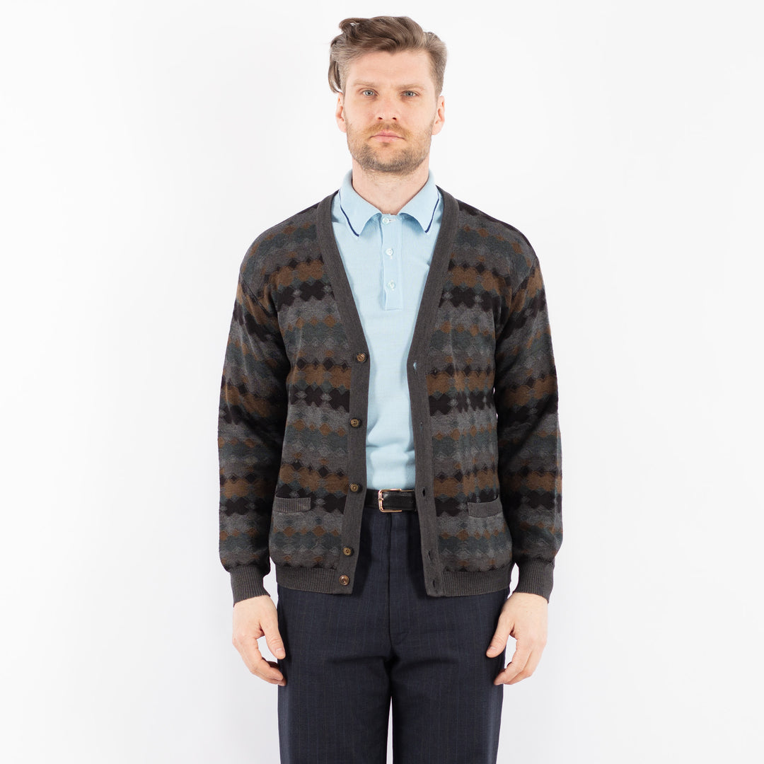 Vintage 90's Men Cardigan in GrayZ1385