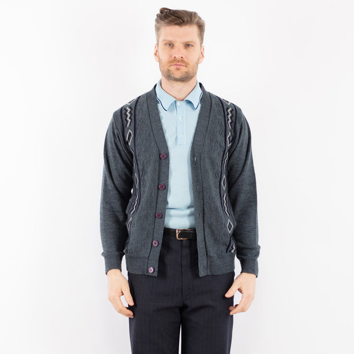 Vintage 90's Men Cardigan in GrayZ1386